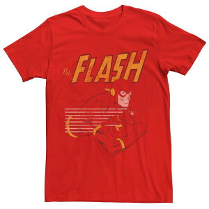 �A�j���L�����N�^�[ ���f�B�[�X �g�b�v�X T�V���c Licensed Character Men's DComics The Flash Red Hue Lines Tee Red ���b�h