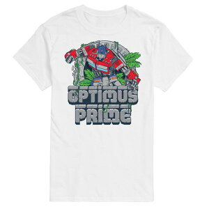 �A�j���L�����N�^�[ ���f�B�[�X �g�b�v�X T�V���c �g�[�� �O���t�B�b�N Licensed Character Big & Tall Transformers Optimus Prime Graphic Tee White �z���C�g