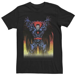 �A�j���L�����N�^�[ ���f�B�[�X �g�b�v�X T�V���c �O���t�B�b�N Licensed Character Men's Marvel Comics Retro X-Men Sinister Dawn Pose Graphic Tee Black �u���b�N