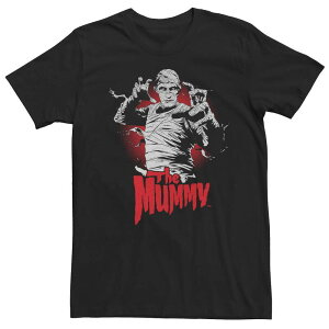 �A�j���L�����N�^�[ ���f�B�[�X �g�b�v�X T�V���c Licensed Character Men's Universal Monsters The Mummy Red Hue Portrait Poster Tee Black �u���b�N