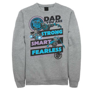 �}�[�x�� ���f�B�[�X �g�b�v�X T�V���c �t���[�X Men's Marvel Black Panther Dad You Are Fleece Athletic Heather �w�U�[