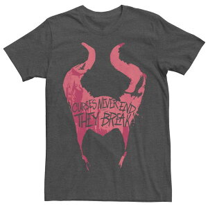�f�B�Y�j�[ ���f�B�[�X �g�b�v�X T�V���c ���S Disney's Maleficent Red Hue Logo Men's Tee Charcoal Heather �`���R�[��