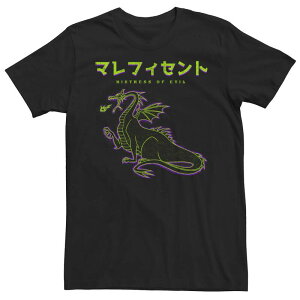 �f�B�Y�j�[ ���f�B�[�X �g�b�v�X T�V���c Disney'sleeping Beauty Maleficent Men's Dragon Outline Tee Black �u���b�N