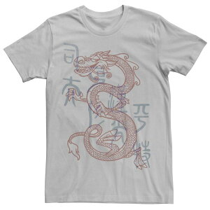 �f�B�Y�j�[ ���f�B�[�X �g�b�v�X T�V���c Disney's Mulan Mushu Dragon Sketch Men's Tee Silver �V���o�[