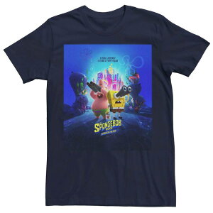 �A�j���L�����N�^�[ ���f�B�[�X �g�b�v�X T�V���c �p���c Licensed Character Men'spongeBob SquarePants Movie Sponge On The Run Binoculars Tee Navy �l�C�r�[