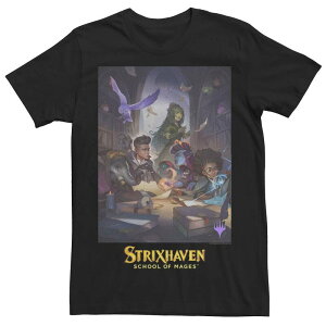 �A�j���L�����N�^�[ ���f�B�[�X �g�b�v�X T�V���c Licensed Character Men's Magic The Gathering Strixhaven School Of Mages Poster Tee Black �u���b�N