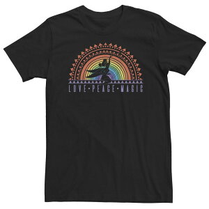 �f�B�Y�j�[ ���f�B�[�X �g�b�v�X T�V���c �g�[�� �O���t�B�b�N Disney's Tinker Bellove Peace Magic Rainbow Big & Tall Graphic Tee Black �u���b�N