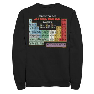 �A�j���L�����N�^�[ ���f�B�[�X �g�b�v�X T�V���c �X�E�F�b�g �O���t�B�b�N Licensed Character Men'star Wars Periodic Table of Elements Graphic Sweatshirt Black �u���b�N