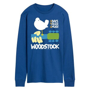 �A�j���L�����N�^�[ ���f�B�[�X �g�b�v�X T�V���c �O���t�B�b�N Licensed Character Men's Woodstock Poster Long Sleeve Graphic Tee Blue �u���[