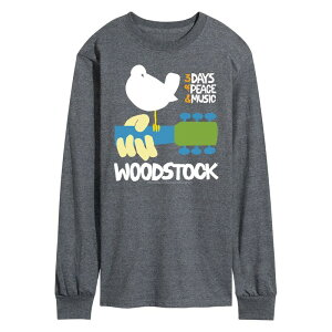 �A�j���L�����N�^�[ ���f�B�[�X �g�b�v�X T�V���c �O���t�B�b�N Licensed Character Men's Woodstock Poster Long Sleeve Graphic Tee Dark Gray �O���[