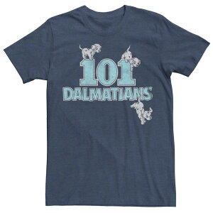 �f�B�Y�j�[ ���f�B�[�X �g�b�v�X T�V���c �O���t�B�b�N Disney's One Hundred and One Dalmatians Men's Three Puppies Distressed Graphic Tee Navy Heather �w�U�[