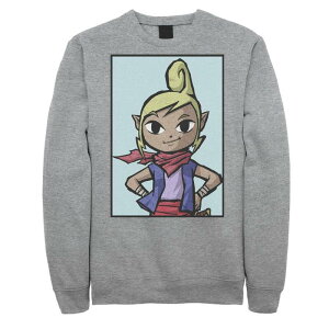 �A�j���L�����N�^�[ ���f�B�[�X �g�b�v�X T�V���c �X�E�F�b�g�[�� �t���[�X Licensed Character Big & Tall The Legend Of Zelda Wind Waker Tetra Fleece Sweatshirt Athletic Heather �w�U�[