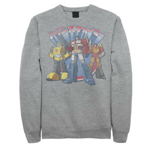 �A�j���L�����N�^�[ ���f�B�[�X �g�b�v�X T�V���c �t���[�X �O���t�B�b�N Licensed Character Men's Transformers Autobots Trio Kanji Sign Graphic Fleece Athletic Heather �w�U�[
