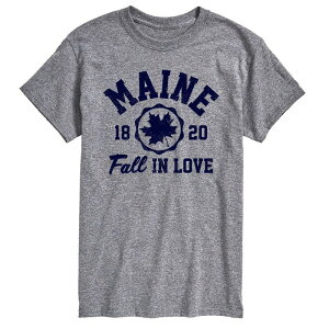 �A�j���L�����N�^�[ ���f�B�[�X �g�b�v�X T�V���c �g�[�� �O���t�B�b�N Licensed Character Big & Tall Maine Fall In Love Graphic Tee. Gray �O���[