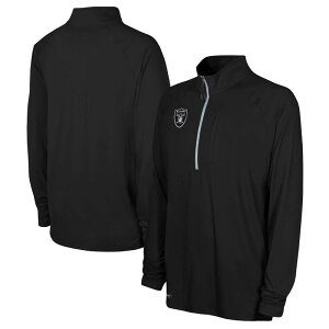 �A�E�^�[�X�^�b�t ���f�B�[�X �W���P�b�g�E�u���]�� Outerstuff Men's Black Las Vegas Raiders Combine Authentic Raglan Quarter-Zip Top Lvr Black �u���b�N