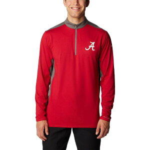 �A���u�����f�b�h ���f�B�[�X �A�E�^�[ �W���P�b�g�E�u���]�� Unbranded Men's Columbia Crimson Alabama Crimson Tide Tech Trail Omni-Shade Quarter-Zip Top Ala Red ���b�h