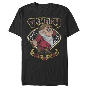 �f�B�Y�j�[ ���f�B�[�X �g�b�v�X T�V���c �O���t�B�b�N Disney'snowhite And The Seven Dwarfs Diamond Mine Tour Men's Graphic Tee Black �u���b�N