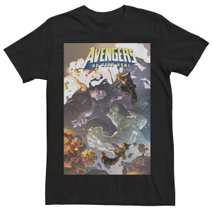 �A�j���L�����N�^�[ ���f�B�[�X �g�b�v�X T�V���c Licensed Character Men's Marvel Avengers No Road Home Team Hulk Vs. Nyx Comicover Tee Black �u���b�N