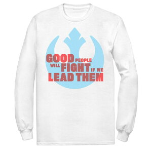 �X�^�[ �E�H�[�Y ���f�B�[�X �g�b�v�X T�V���c Men'star Wars: The Rise Of Skywalker Good People Fight Rebel Tee White �z���C�g