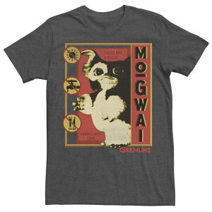 �A�j���L�����N�^�[ ���f�B�[�X �g�b�v�X T�V���c Licensed Character Men's Gremlins Mogwai Three Rules Poster Tee Charcoal Heather �`���R�[��