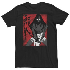 �A�j���L�����N�^�[ ���f�B�[�X �g�b�v�X T�V���c �g�[�� Licensed Character Big & Tall Cartoonetwork Samurai Jack Seeing Red Vengeance Is Near Tee Black �u���b�N