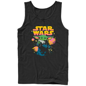 �X�^�[ �E�H�[�Y ���f�B�[�X �g�b�v�X T�V���c �O���t�B�b�N Men'star Wars The Mandalorian Space Grogu Graphic Tank Top Black �u���b�N