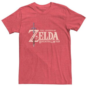 �A�j���L�����N�^�[ ���f�B�[�X �g�b�v�X T�V���c ���S Licensed Character Men's Nintendo Zelda Breath Of The Wild Official Game Logo Tee Red Hthr ���b�h