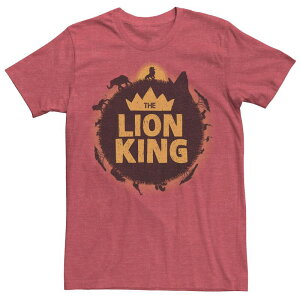 �f�B�Y�j�[ ���f�B�[�X �g�b�v�X T�V���c ���S Men's Disney's The Lion King Around The World Safari Logo Tee Red Heather �w�U�[