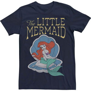�f�B�Y�j�[ ���f�B�[�X �g�b�v�X T�V���c Disney's The Little Mermaid Ariel Shell Portrait Men's Tee Navy �l�C�r�[