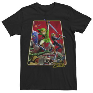 �A�j���L�����N�^�[ ���f�B�[�X �g�b�v�X T�V���c Licensed Character Men's Zelda Link Battle Shotee Black �u���b�N