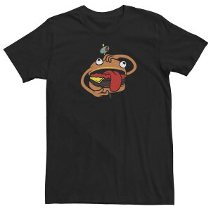 �A�j���L�����N�^�[ ���f�B�[�X �g�b�v�X T�V���c �g�[�� ���S Licensed Character Big & Tall Fortnite Durrr Burger Logo Tee Black �u���b�N
