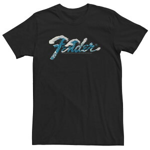 �A�j���L�����N�^�[ ���f�B�[�X �g�b�v�X T�V���c �g�[�� ���S Licensed Character Big & Tall Fender Wave Text Logo Tee Black �u���b�N