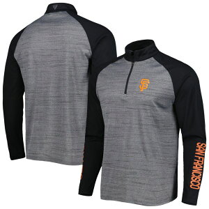 ���x���E�F�A ���f�B�[�X �g�b�v�X T�V���c Men's Levelwear Heather Gray San Francisco Giants Vandal Raglan Quarter-Zip Top Gnt Grey �O���[