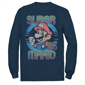 �A�j���L�����N�^�[ ���f�B�[�X �g�b�v�X T�V���c �g�[�� �t���[�X �O���t�B�b�N Licensed Character Big & Tall Super Mario '85 Circle Portrait Graphic Fleece Pullover Navy �l�C�r�[
