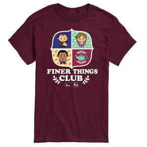 �A�j���L�����N�^�[ ���f�B�[�X �g�b�v�X T�V���c �O���t�B�b�N Licensed Character Men's The Office Finer Things Club Graphic Tee Red ���b�h