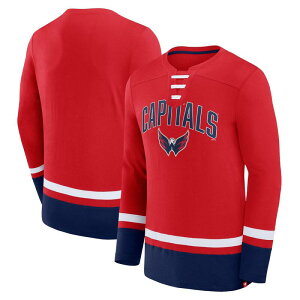 �A���u�����f�b�h ���f�B�[�X �g�b�v�X T�V���c �L���b�v ���[�X Unbranded Men's Fanatics Branded Red Washington Capitals Back Pass Lace-Up Long Sleeve T-Shirt Cap Red ���b�h