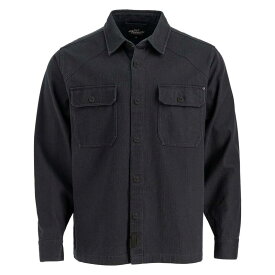 ソログッド レディース トップス Tシャツ Men's Thorogood Workwear Stone Washerringbone Button Overshirt Black ブラック