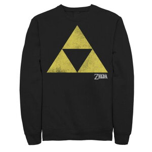 �A�j���L�����N�^�[ ���f�B�[�X �g�b�v�X T�V���c �X�E�F�b�g Licensed Character Men's Nintendo Legend of Zelda Classiconic Triforce Sweatshirt Black �u���b�N