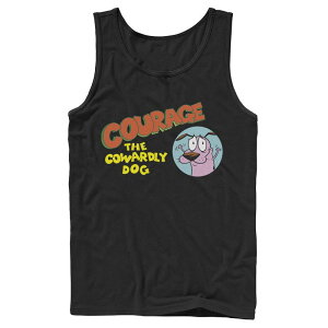 �A�j���L�����N�^�[ ���f�B�[�X �g�b�v�X T�V���c Licensed Character Men's Courage The Cowardly Dogreen Hue Abduction Tank Top Black �u���b�N
