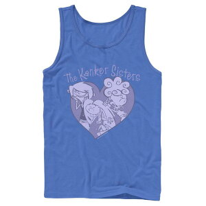 �A�j���L�����N�^�[ ���f�B�[�X �g�b�v�X T�V���c Licensed Character Men's Edd & Eddy The Kanker Sisters Purple Hue Heart Portraitank Top Royal �p�[�v��