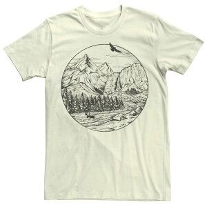 �A�j���L�����N�^�[ ���f�B�[�X �g�b�v�X T�V���c Licensed Character Men's Fifth Sun Mountain Fallsketch Tee Natural