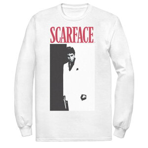 �A�j���L�����N�^�[ ���f�B�[�X �g�b�v�X T�V���c Licensed Character Men'scarface Original Movie Poster Tee White �z���C�g