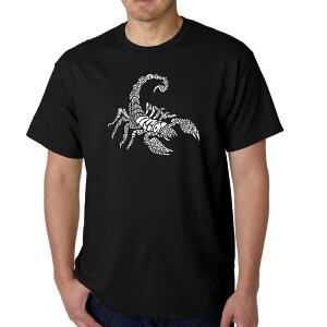 �G���G�[�|�b�v�A�[�g ���f�B�[�X �g�b�v�X T�V���c LA Pop Artypes Of Scorpions - Men's Word Art-shirt Black �u���b�N