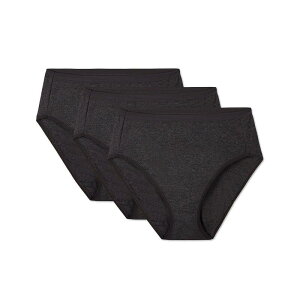 �����C ���f�B�[�X �A���_�[�E�F�A �p���c �R�b�g�� MeMoi Ladies Combed Cotton Basic Brief Underwear 3-pack Charcoal Heather �`���R�[��