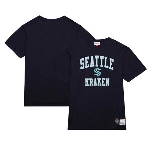 �~�b�`�F��&�l�X ���f�B�[�X �g�b�v�X T�V���c Men's Mitchell & Ness Deep Sea Blue Seattle Kraken Legendary Slub T-Shirt Krk Navy �l�C�r�[