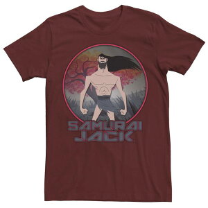 �A�j���L�����N�^�[ ���f�B�[�X �g�b�v�X T�V���c Licensed Character Men's Cartoonetwork Samurai Jack The Meditating Warrior Badge Tee Cardinal