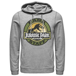 �A�j���L�����N�^�[ ���f�B�[�X �g�b�v�X T�V���c �p�[�J�[ �O���t�B�b�N Licensed Character Men's Jurassic Park Staff Icon T-Rex Skeleton Graphic Pullover Hoodie Athletic Heather �w�U�[
