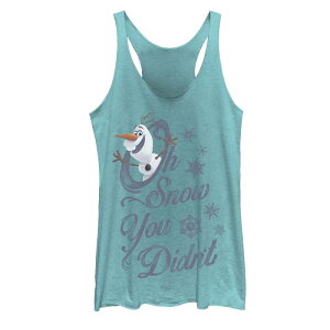 �f�B�Y�j�[ ���f�B�[�X �g�b�v�X T�V���c Juniors' Disney's Frozen Olaf Oh Snow You Didn'tank Top Tahiti Blue �u���[