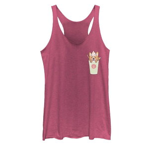 �A���u�����f�b�h ���f�B�[�X �g�b�v�X T�V���c �O���t�B�b�N Unbranded Juniors' Kawaii Blended Corgi Pocket Graphic Tank Topink Heather �w�U�[