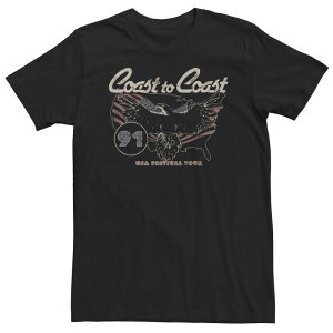 �A�j���L�����N�^�[ ���f�B�[�X �g�b�v�X T�V���c �g�[�� Licensed Character Big & Tall Fifth Sun Coasto Coast USA Festival Tour Poster Tee Black �u���b�N